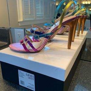 Kurt Geiger Pierra Rainbow Rhinestone Heels. Size 40.5.